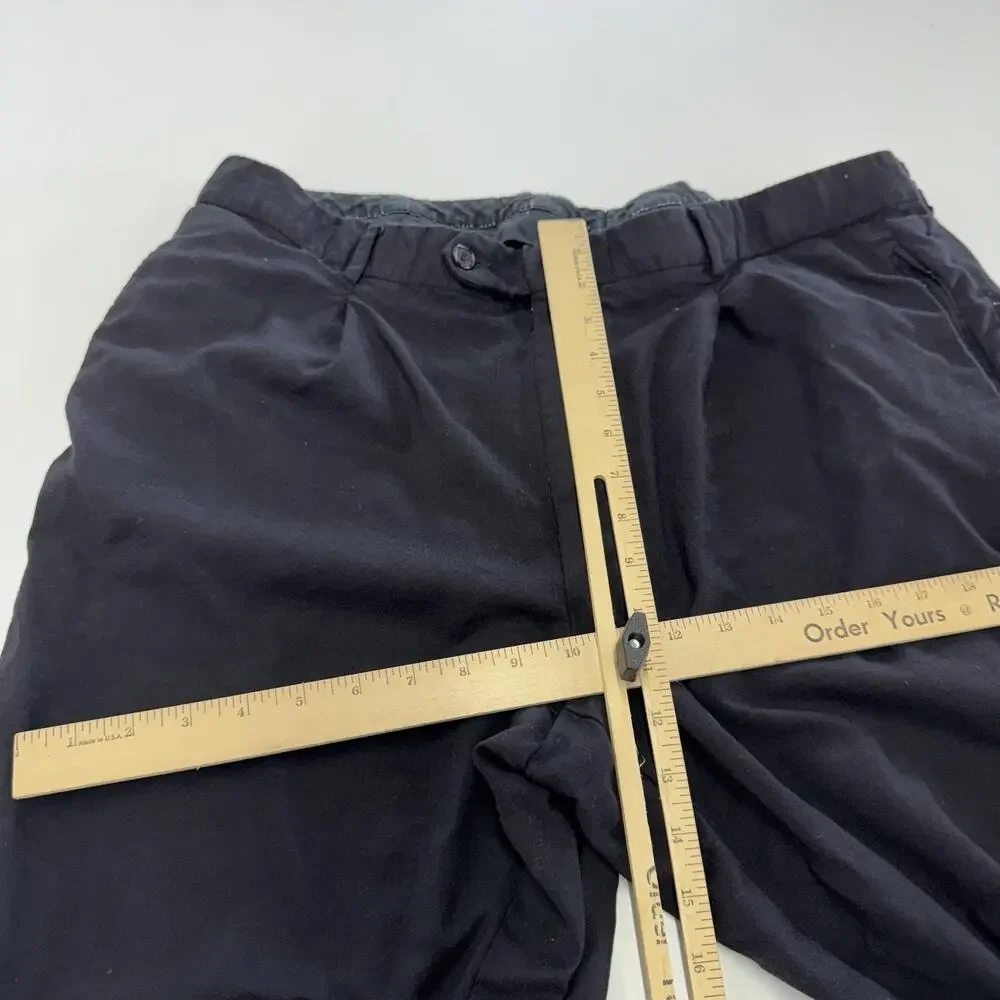 BOSS Hugo Boss Pants‎ Mens Medium Black Pleated Dress Trousers Cuffed Chino